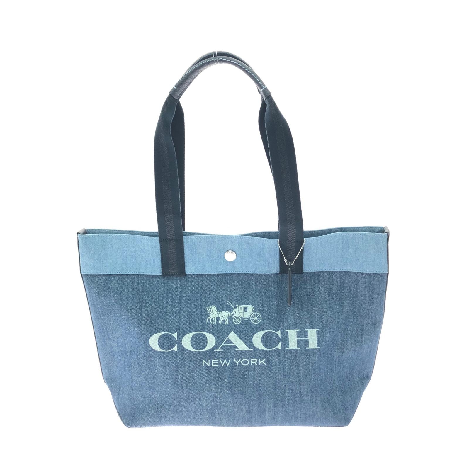 COACH コーチ レディース デニムトートバッグ DENIM TOTE アウトレット  E2222 91131 ブルー
