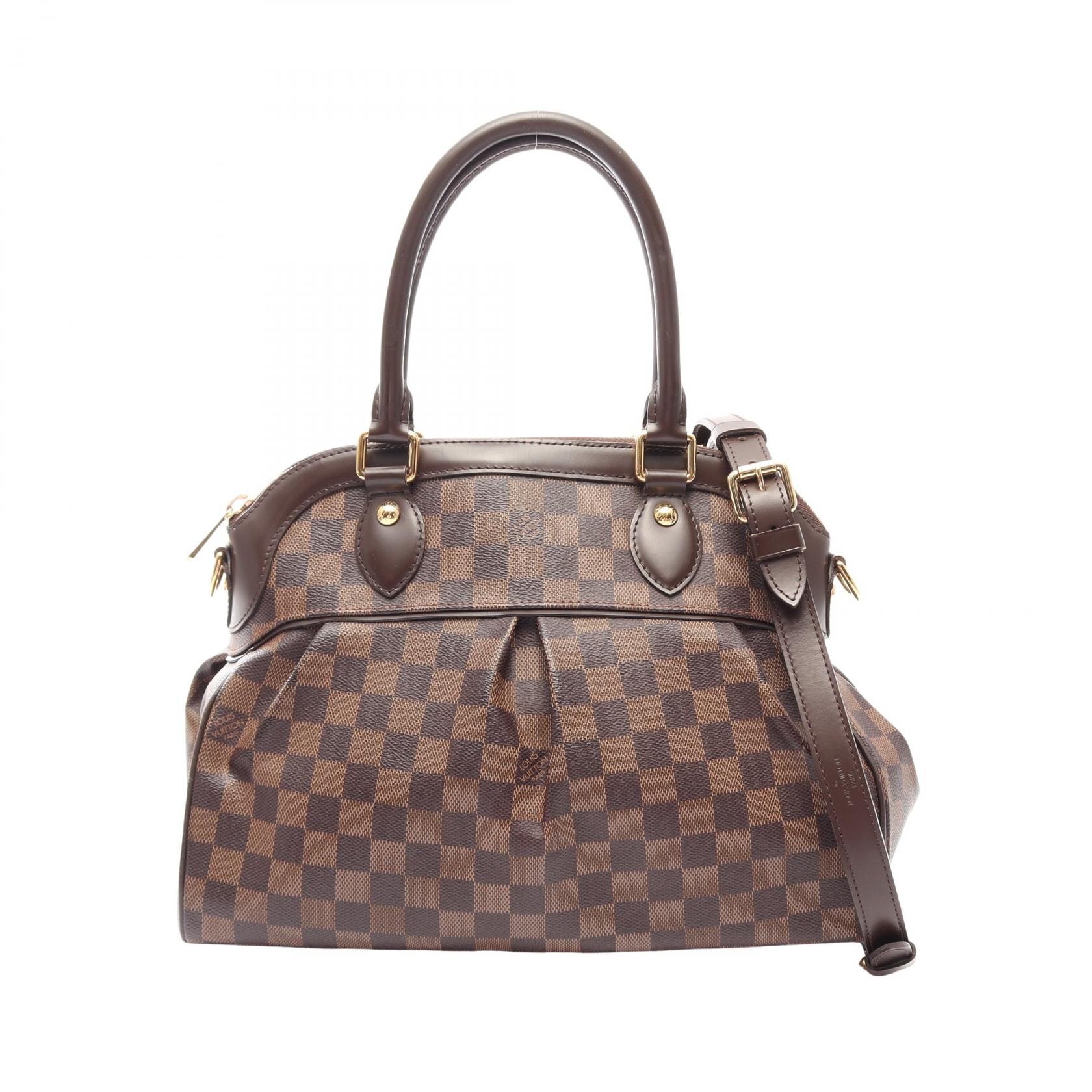 ルイ・ヴィトン LOUIS VUITTON トレヴィPM ダミエエベヌ 2WAY ハンドバッグ バッグ PVCコーティングキャンバス レザー レディース ブラウン系 N51997 【中古】