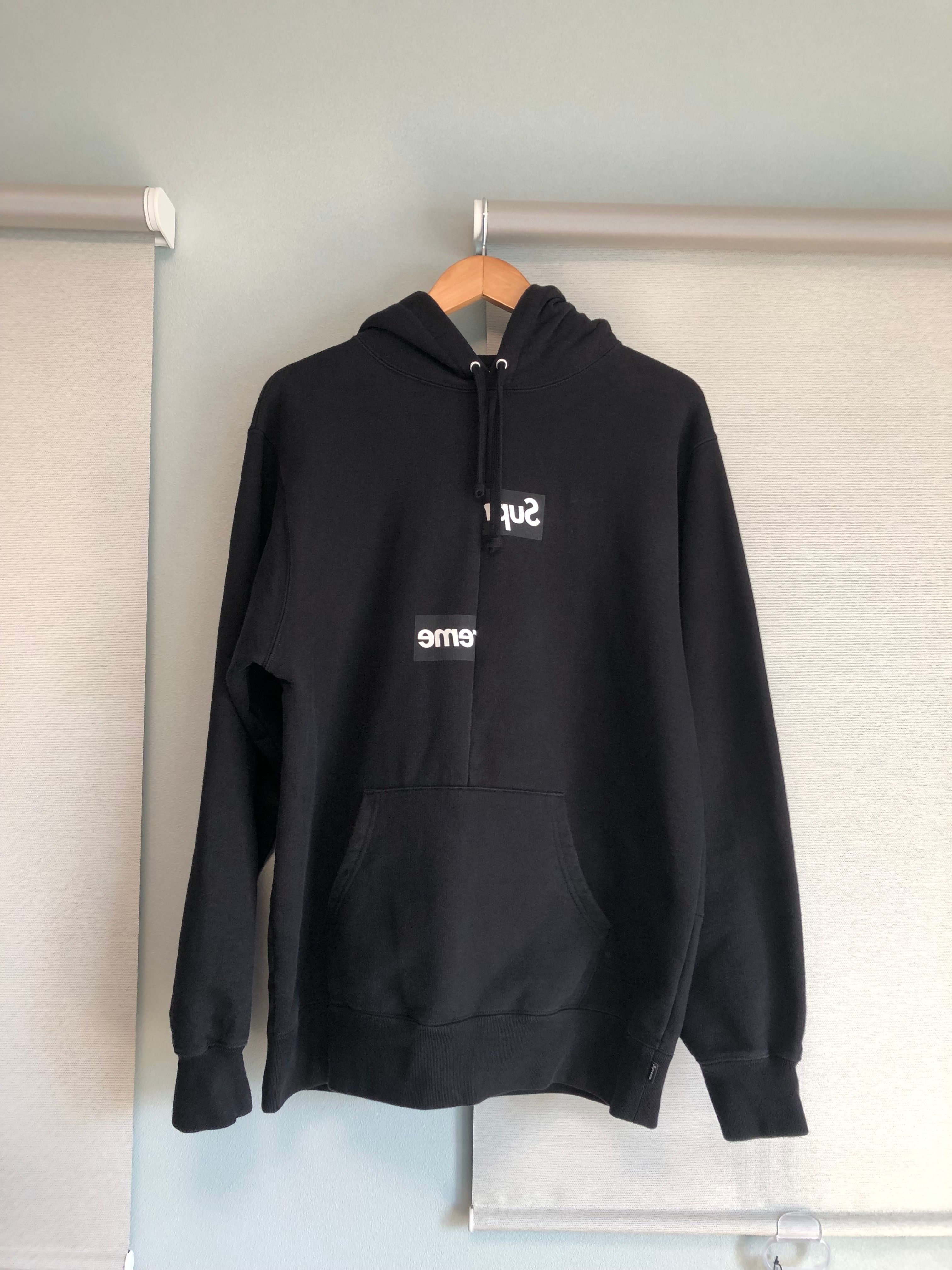 Supreme / Comme des Garçons SHIRT® Split Box Logo Hooded Sweatshirt "Black"