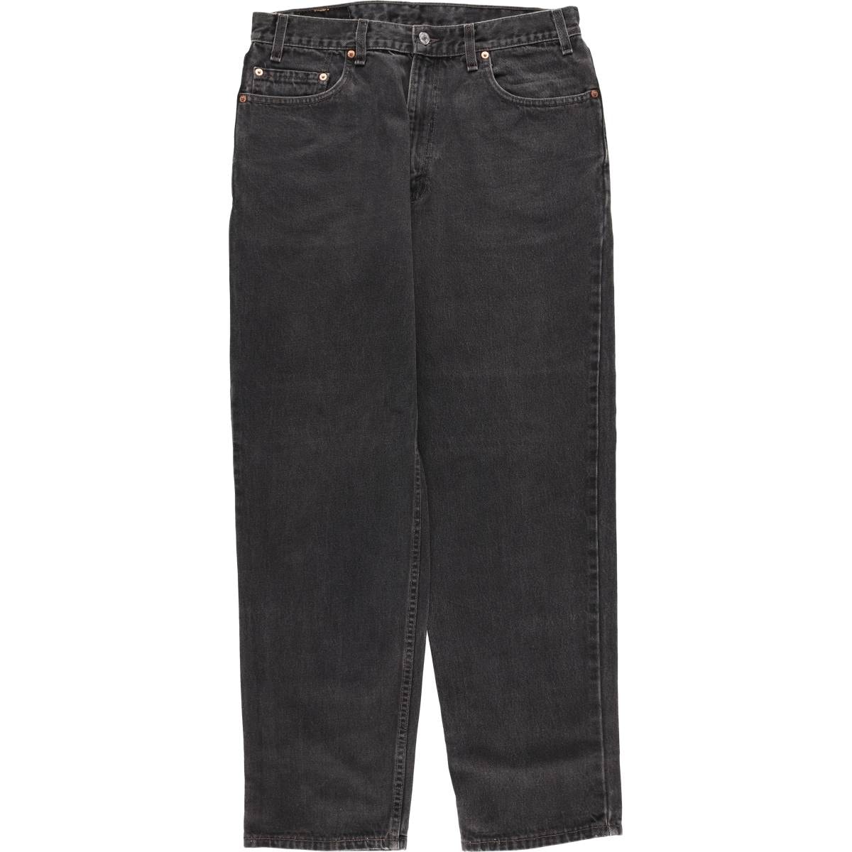 古着 90年代 リーバイス Levi's 550 RELAXED FIT ブラックデニム テーパードデニムパンツ USA製 メンズw34相当 ヴィンテージ/evb033164