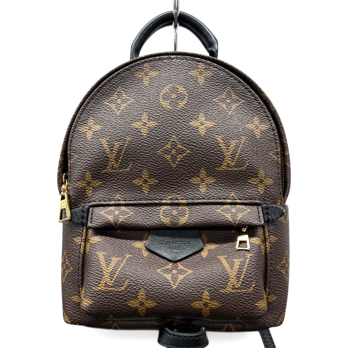LOUIS VUITTON 美品 ルイヴィトン パームスプリングス ミニ モノグラム リュック M41562 PVC レザー CA2169 RFID確認済 ブラウン ブラック バックパック ハンドバッグ MINI ルイヴィトン LV ABランク 中古 鑑定済