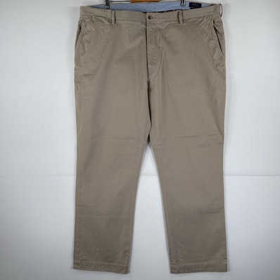 古着 ポロ・ラルフローレン POLO RALPH LAUREN チノパンツ ポロチノ ワンポイント スラックス 大きいサイズ 特大 w46 L32 ベージュ メンズ