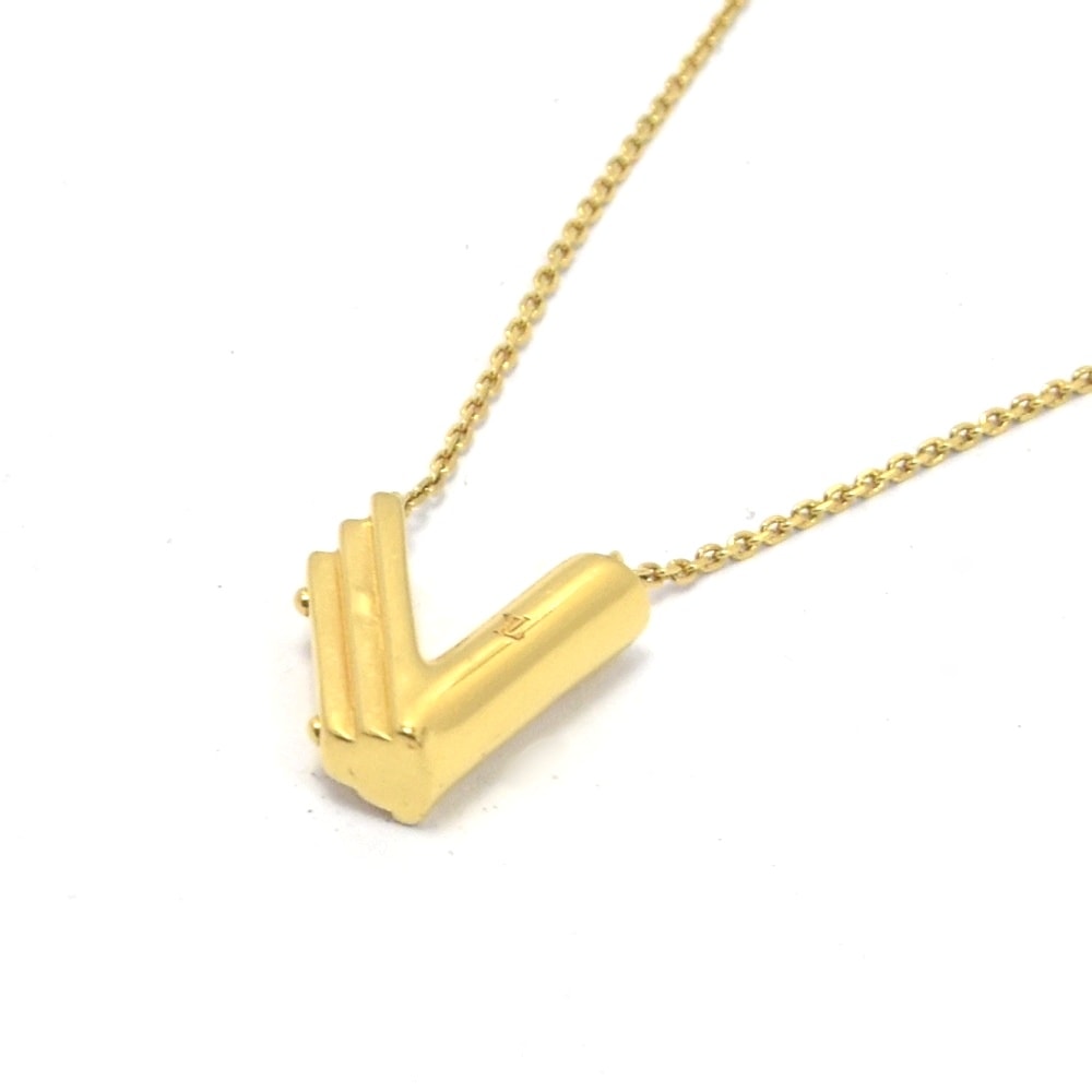 ルイ・ヴィトン LOUIS VUITTON M61077 LV&ME V ネックレス ゴールドメッキ レディース S#133650