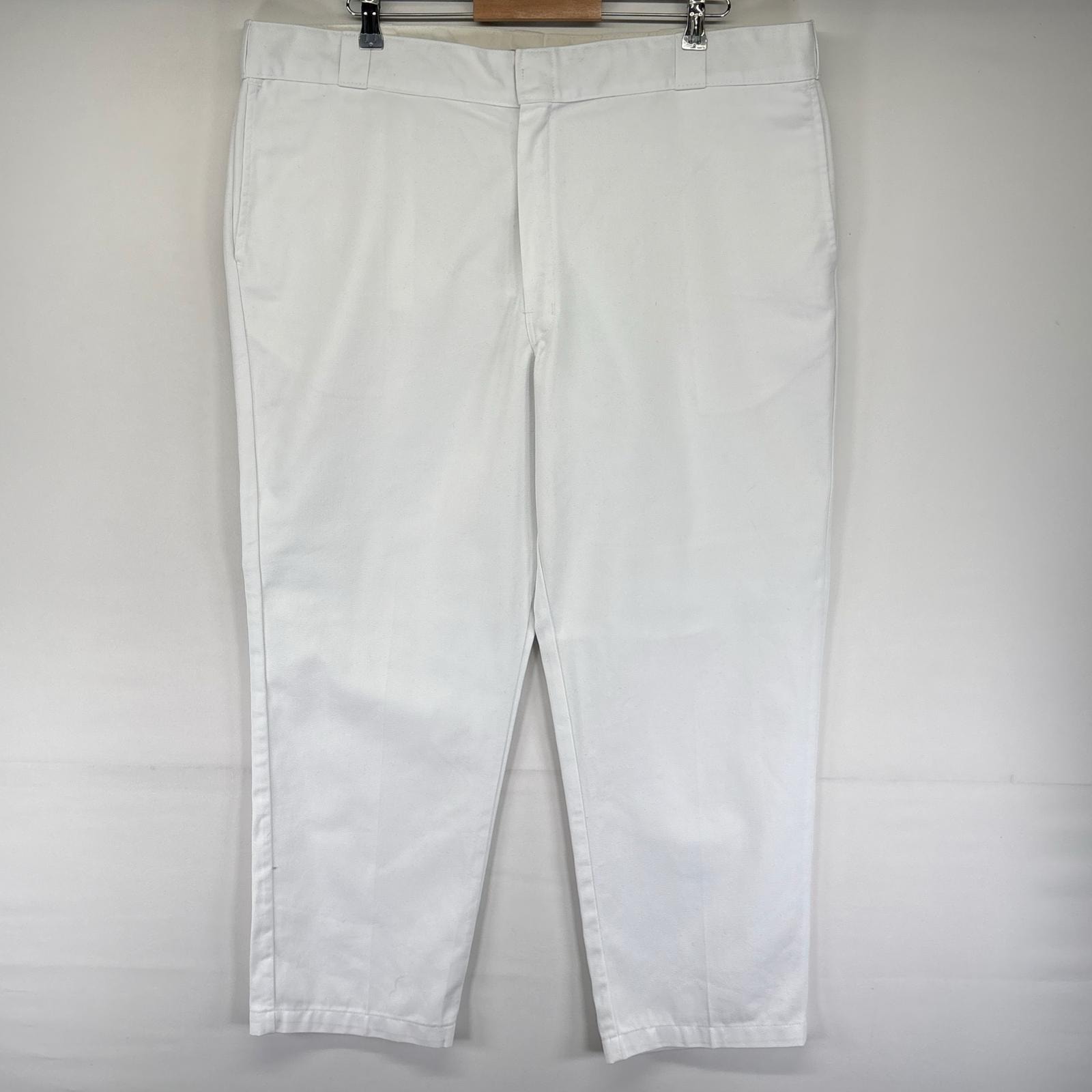 古着 ディッキーズ Dickies パンツ ワークパンツ 874 ストレート ジッパーフライ チノパン スラックス W44 L30  ホワイト系 メンズ