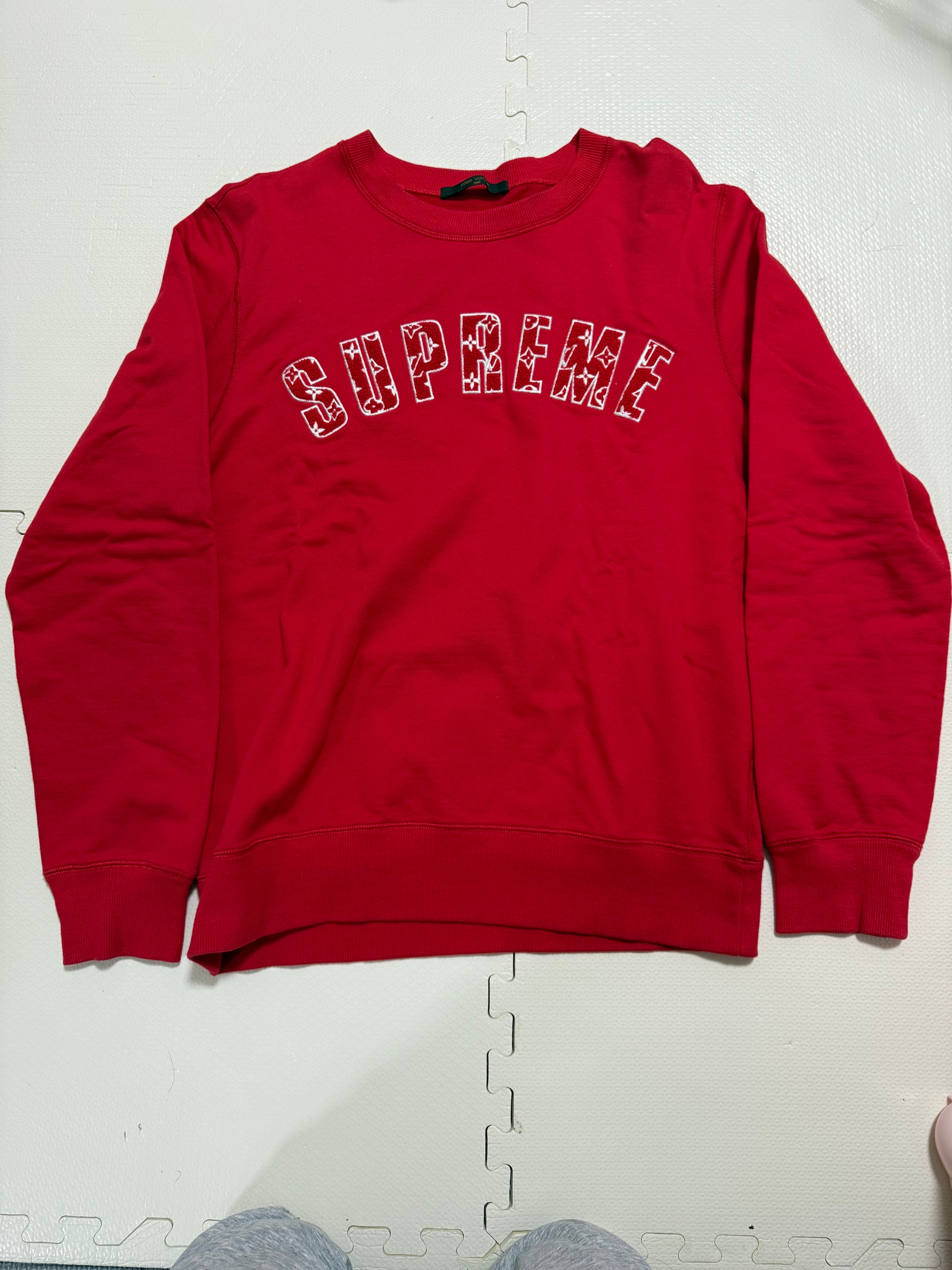 Supreme / Louis Vuitton Arc Logo Crewneck "Red"