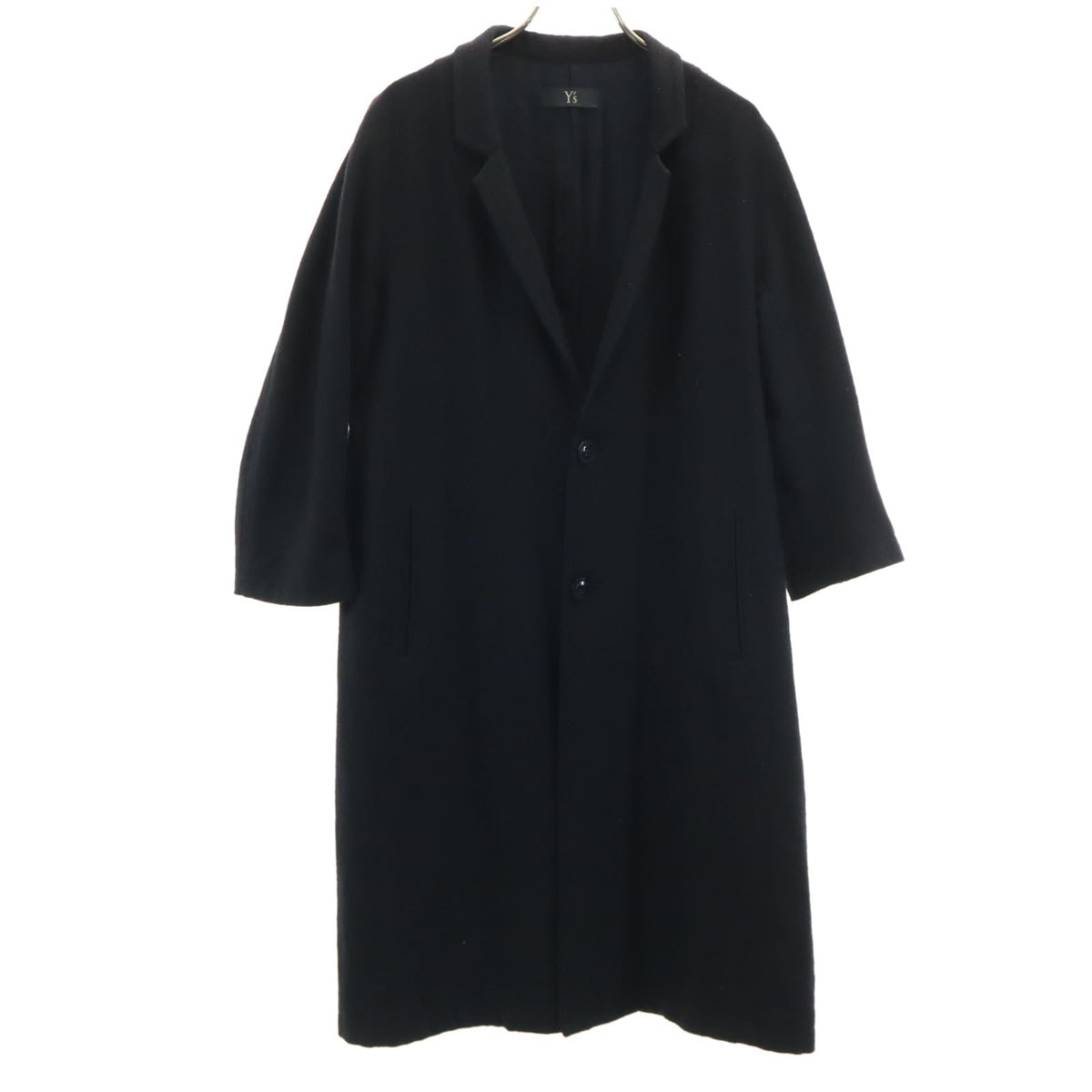 Y's ワイズ 日本製 チェスターコート 2 ブラック