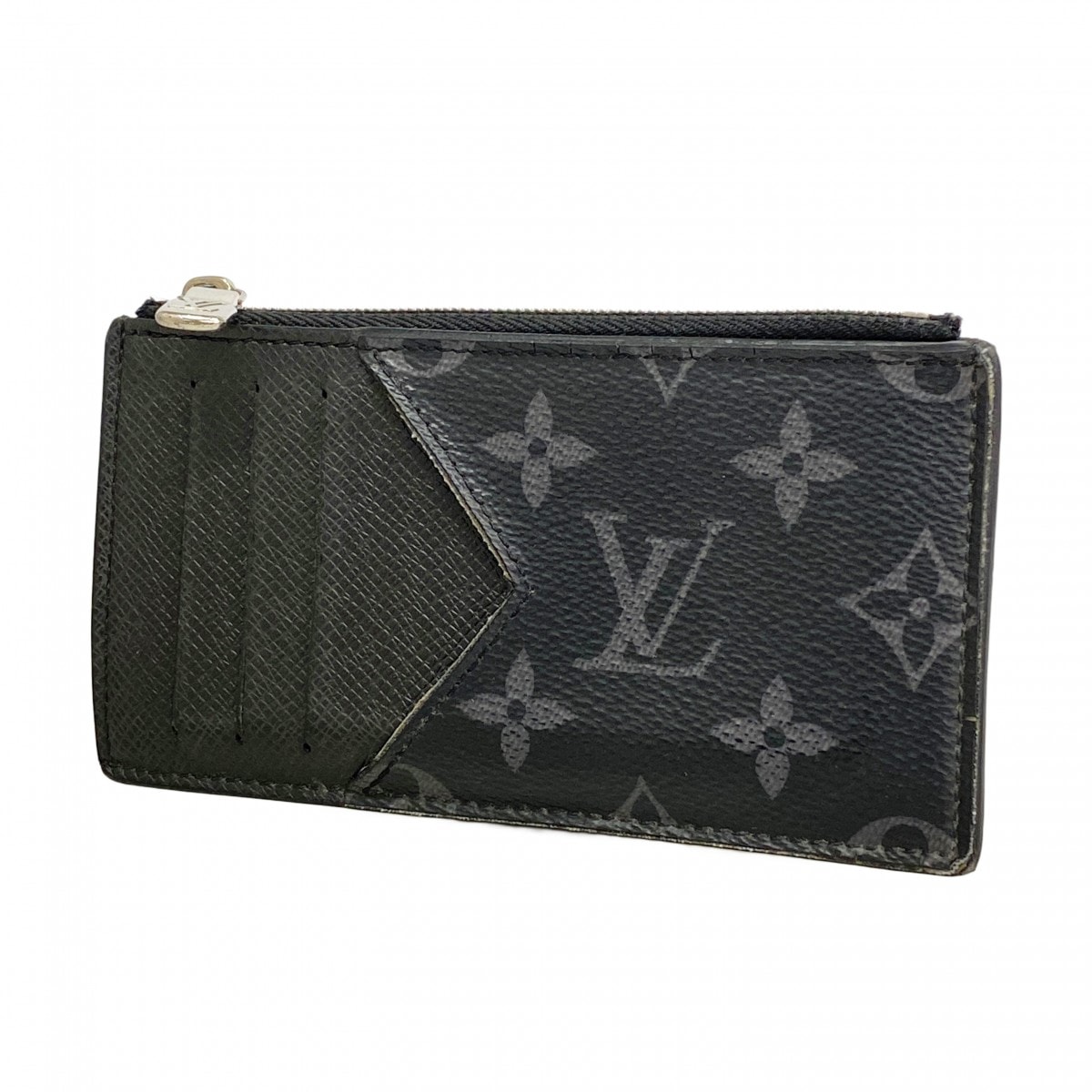 ★SALE【6cd5819-k】ルイヴィトン コインケース モノグラム・エクリプス コインカード ホルダー M30271 ブラック【中古】