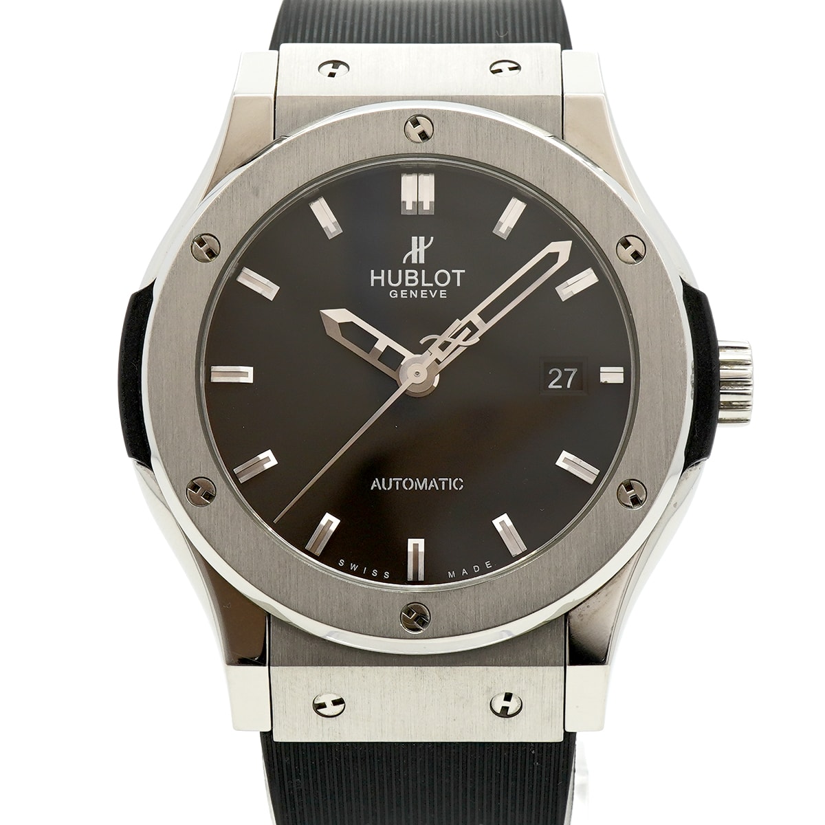 【6whd0267】ウブロ クラシックフュージョン 542.NX.1170.RX 黒文字盤【中古】腕時計 メンズ