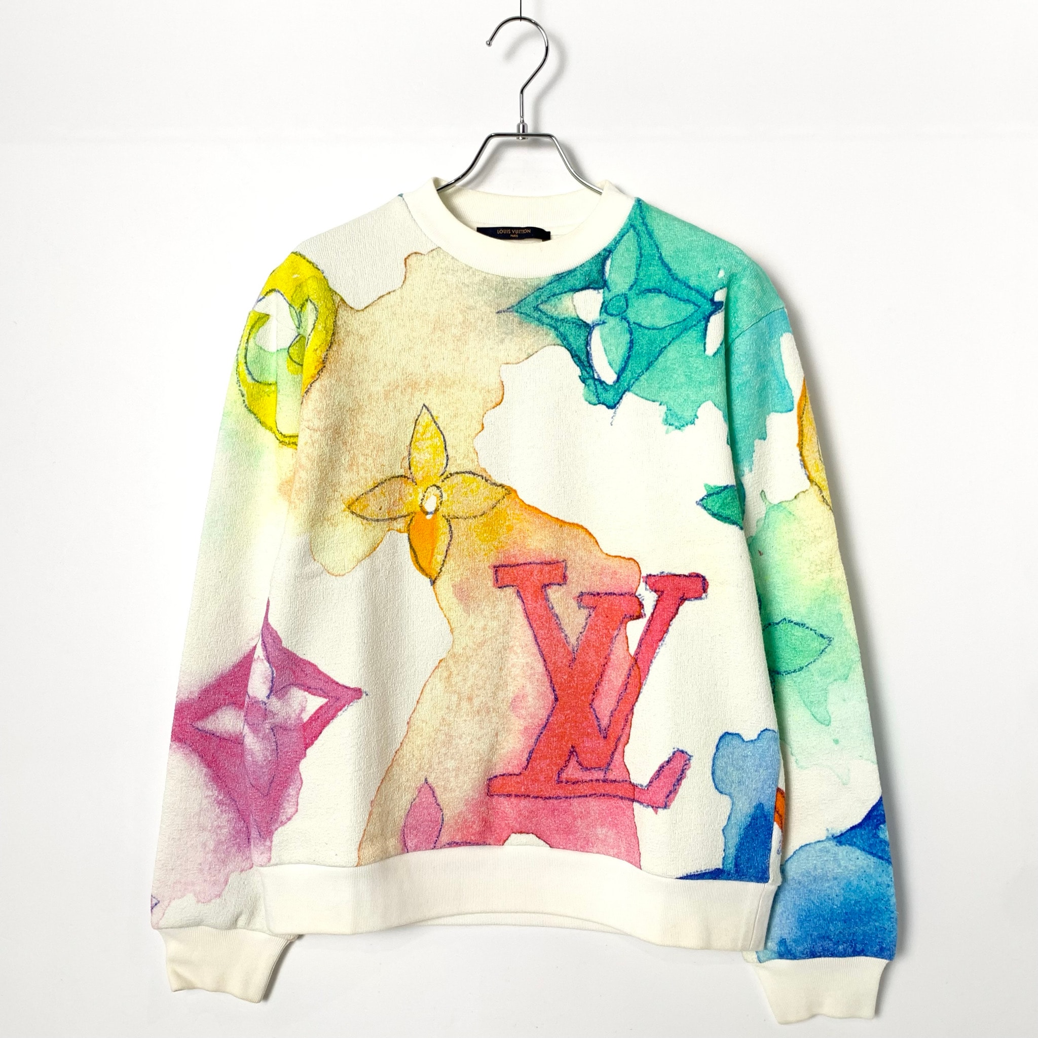 Louis Vuitton Watercolor Giant Monogram Sweatshirt "White"
