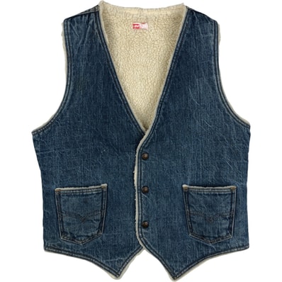 古着 70~80年代 リーバイス Levi's デニムボアベスト USA製 メンズM相当 ヴィンテージ/rab181140