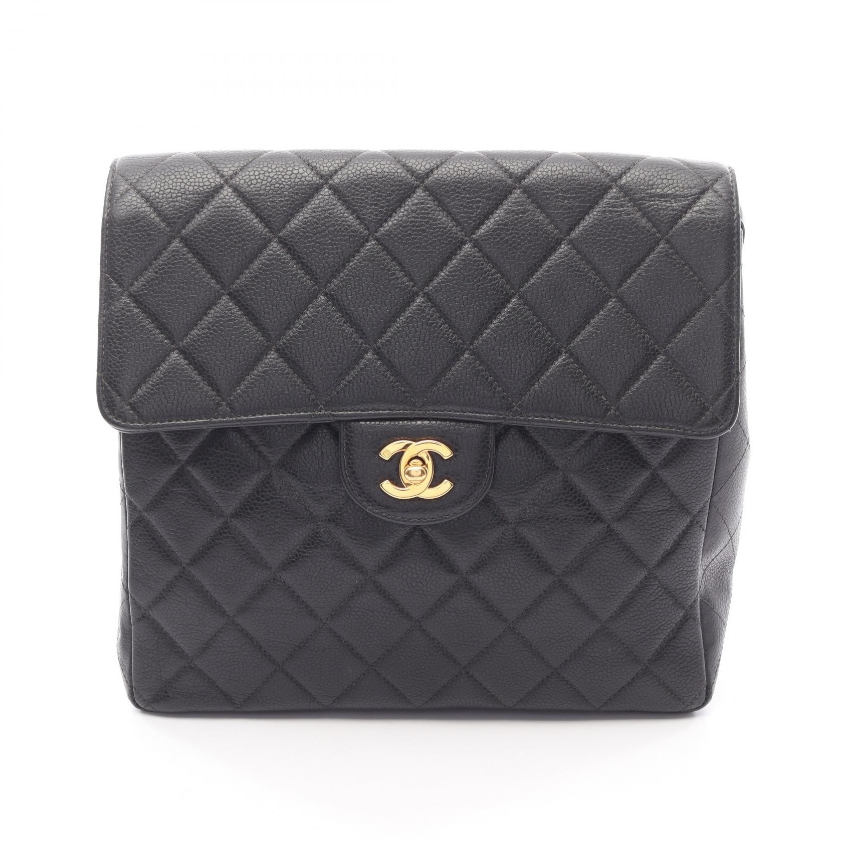 シャネル CHANEL マトラッセ リュックサック バックパック バッグ カーフ(牛革) レディース ブラック系 【中古】