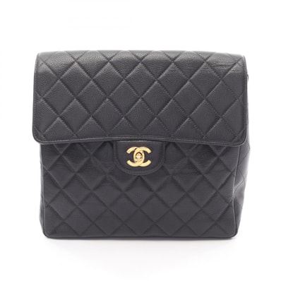 シャネル CHANEL マトラッセ リュックサック バックパック バッグ カーフ(牛革) レディース ブラック系 【中古】