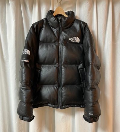 Supreme x The North Face Leather Nuptse Jacket "Black"