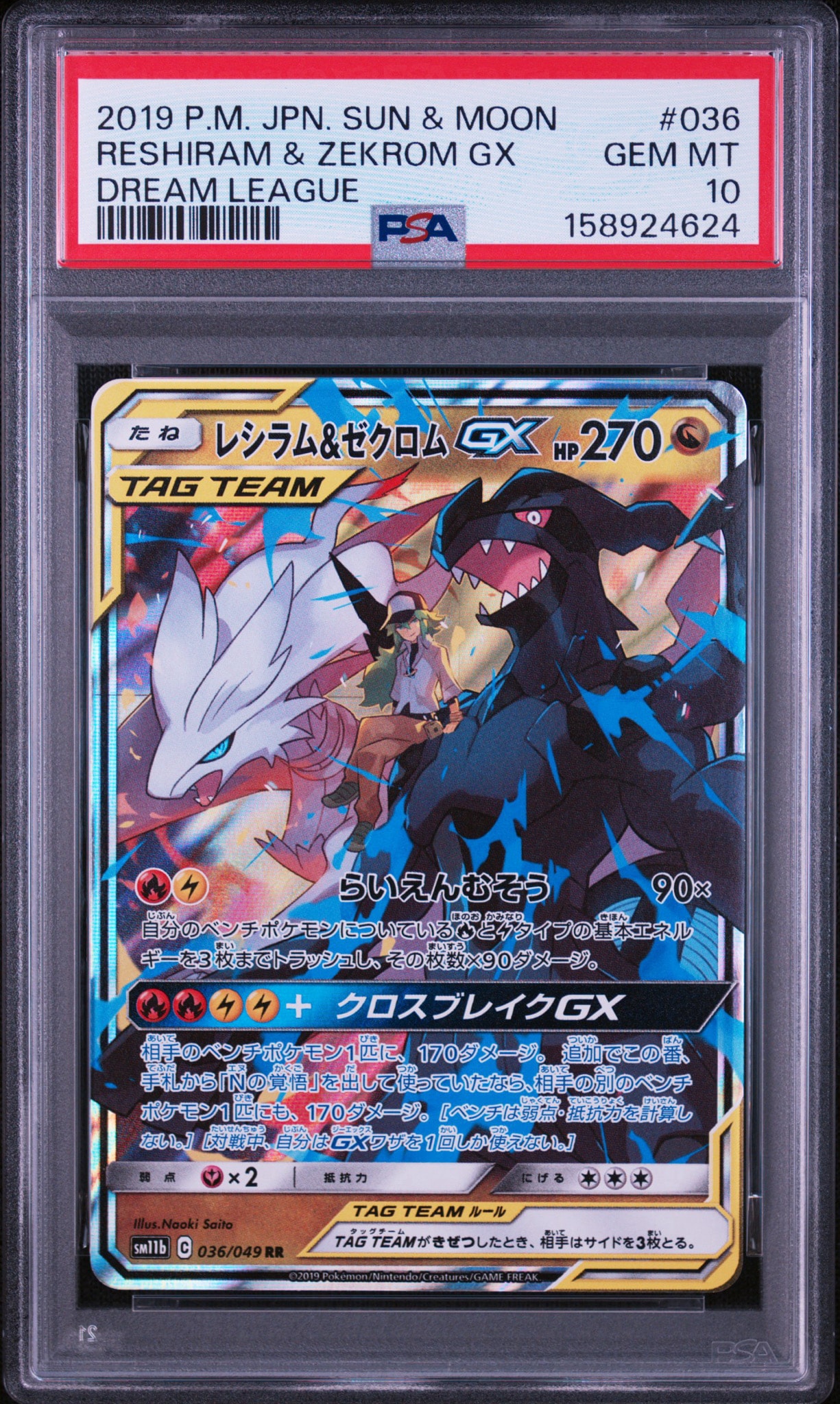 レシラム&ゼクロムGX (N) RR[SM11b 036/049](強化拡張パック「ドリームリーグ」)