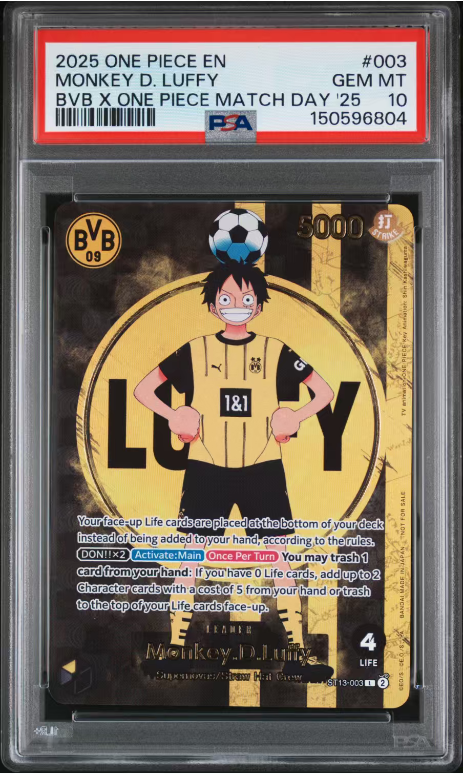 PSA10】モンキー・D・ルフィ L [ST13-003]【英語版】(プロモーション