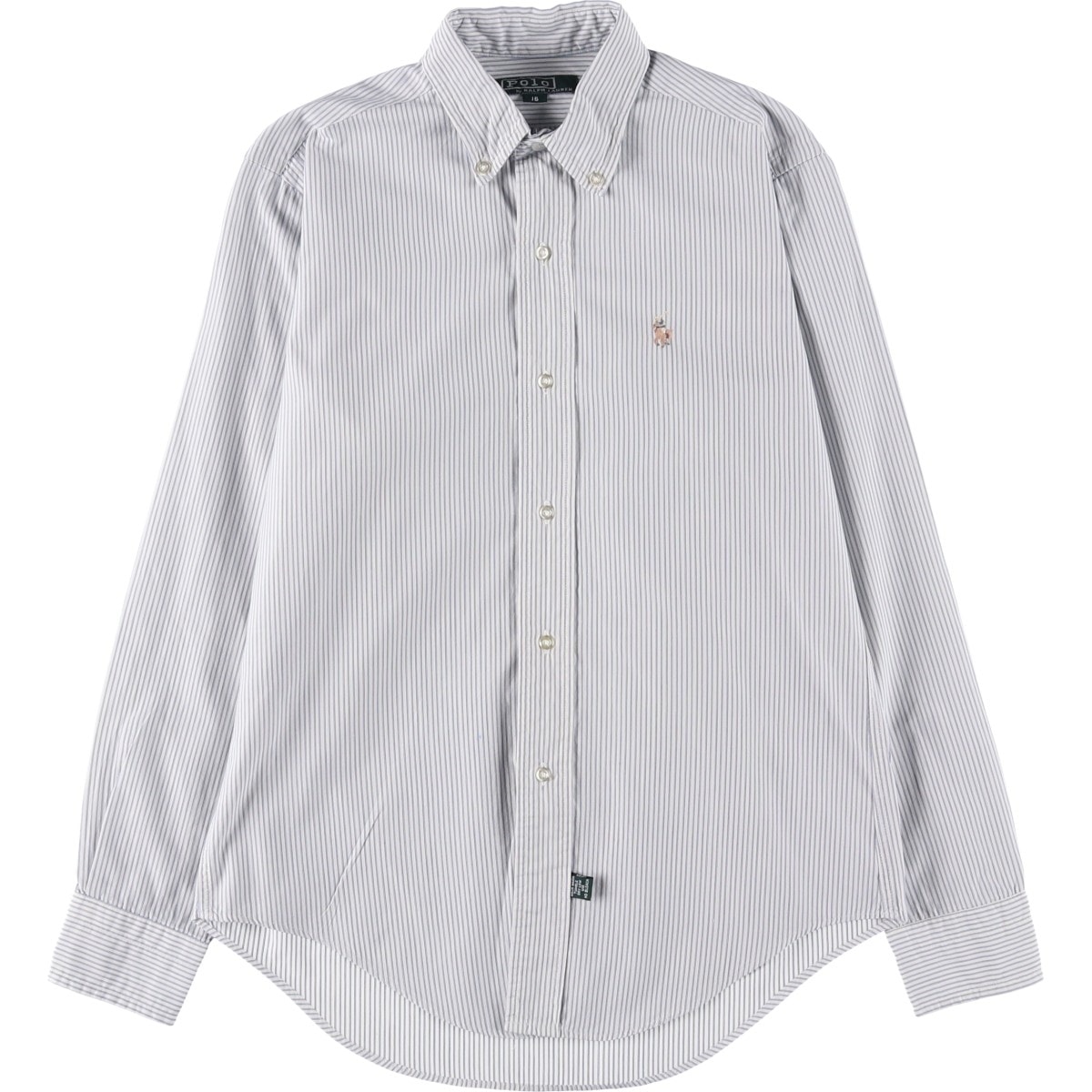 古着 80年代 ラルフローレン Ralph Lauren POLO by Ralph Lauren 長袖 ボタンダウンストライプシャツ レディースM相当 ヴィンテージ/eaa608757