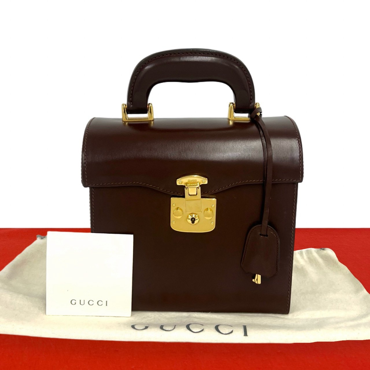 GUCCI グッチ レディロック レザー ハンドバッグ ブラウン
39696