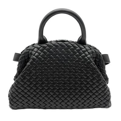 BOTTEGAVENETA ボッテガヴェネタ ハンドル がま口 RFID 2WAY ショルダーバッグ
651556 ラムレザー ブラック レディース
【中古】