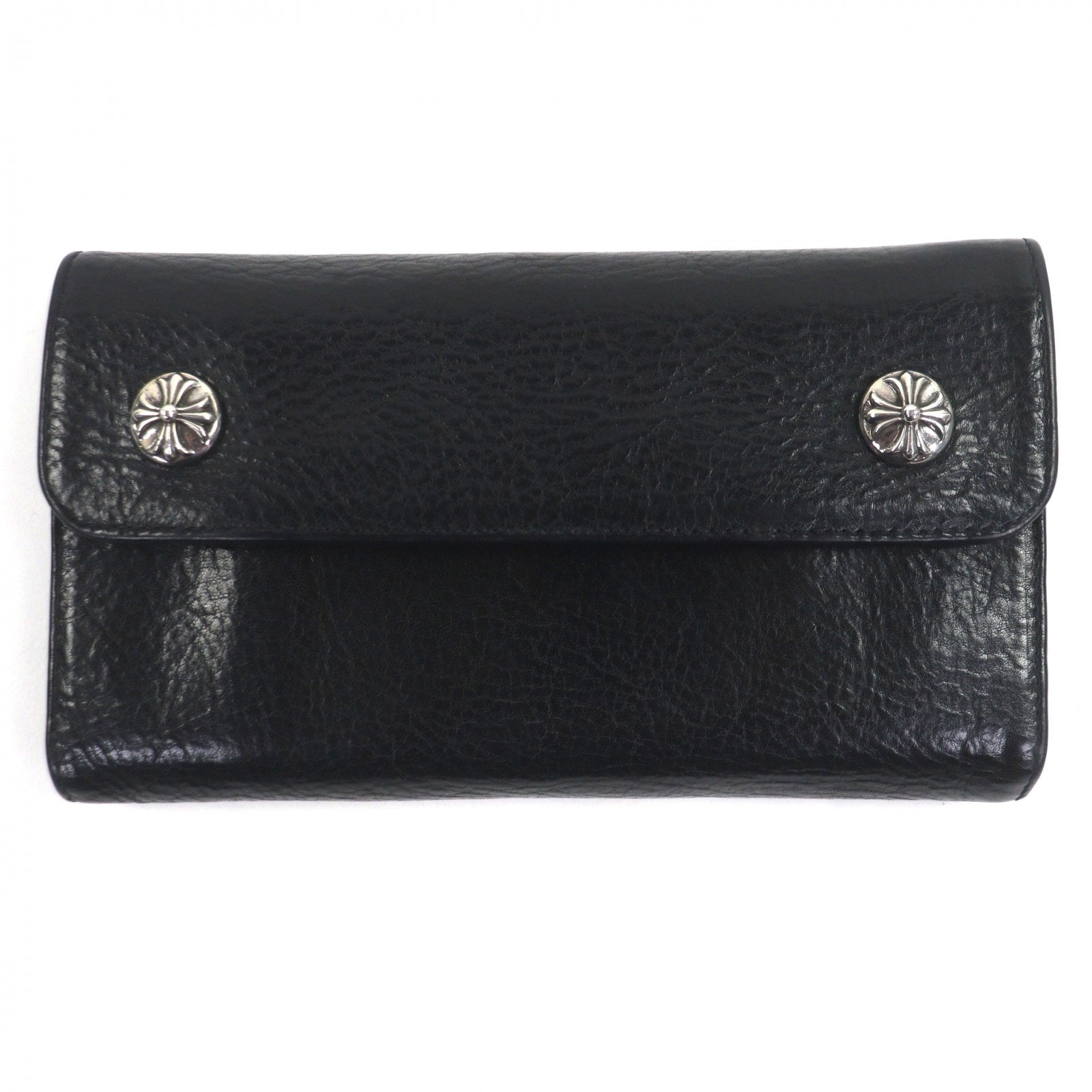 Chrome Hearts Wave Wallet Heavy Leather "Black"