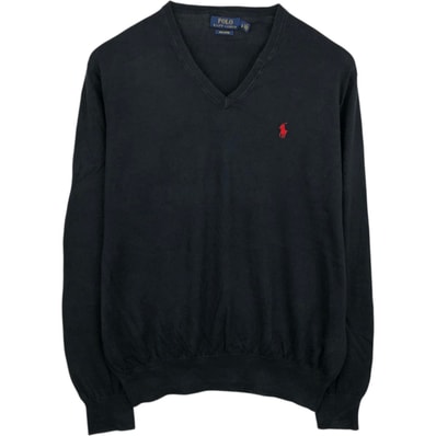 古着 ラルフローレン Ralph Lauren POLO RALPH LAUREN Vネック ピマコットンニットセーター メンズL相当/eaa627566