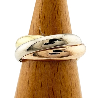 カルティエ トリニティ リング 指輪 15号 18金 K18イエローゴールド レディース CARTIER 中古