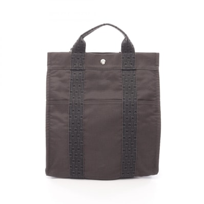 エルメス HERMES エールライン アドMM リュックサック バックパック バッグ キャンバス ナイロンキャンバス メンズ レディース グレー系 【中古】