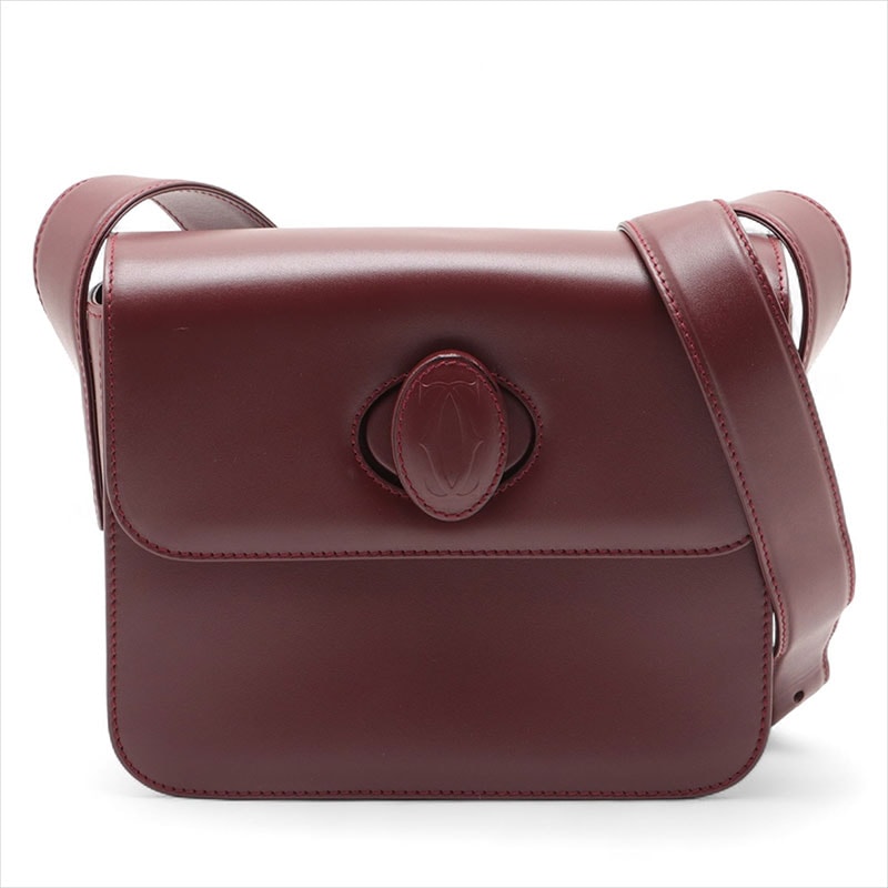 カルティエ CARTIER レザー マスト ドゥ ショルダーバッグ【中古】
