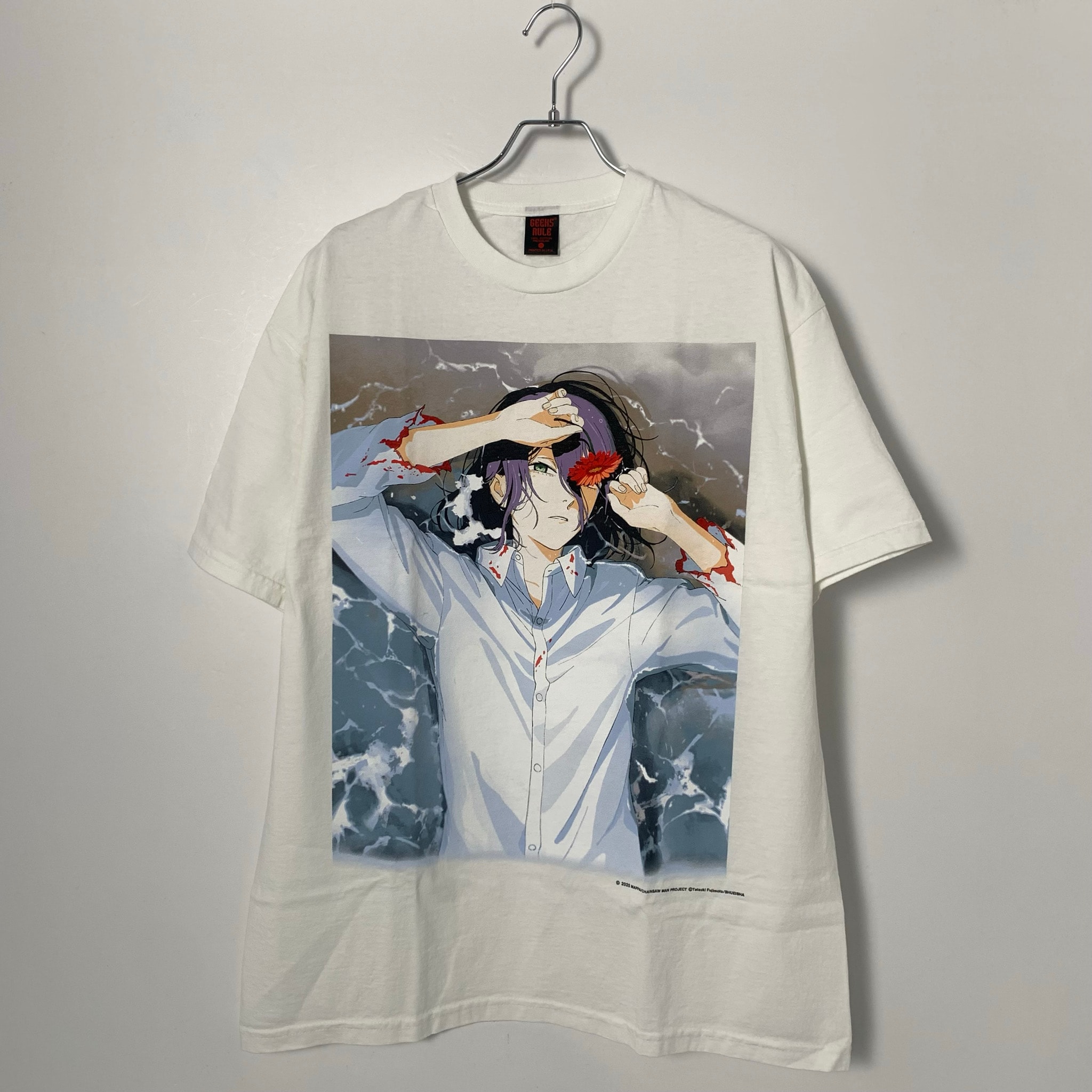 GEEKS RULE x CHAINSAW MAN The Movie Reze Arc 15 Silkscreen Printing T Shirt vol.03 "White"
