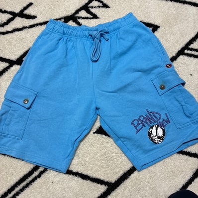 Chrome Hearts Matty Boy Brain New Sweat Half Pants "Blue"