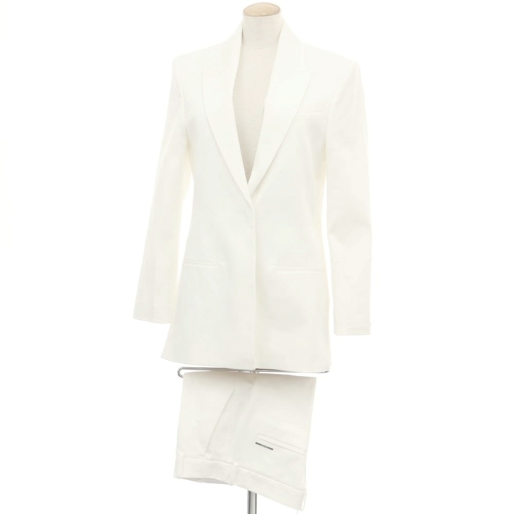 【中古】カルバンクライン Calvin Klein 2024年春夏 ツイルストレッチコットン セットアップ ホワイト【サイズ34/36】【レディース】