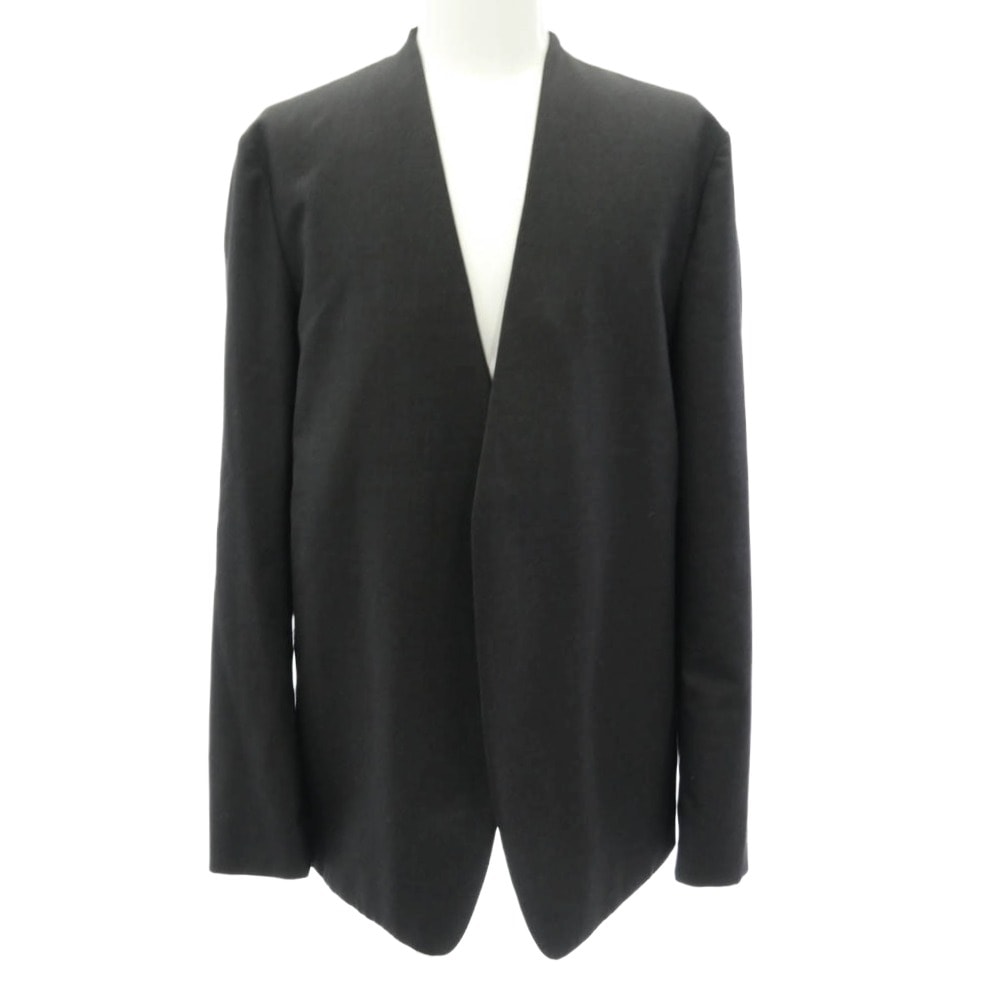 MAISON MARGIELA メゾンマルジェラ 18AW S50BN0357 四つタグ 10ライン ノーカラー ジャケット カラーレス テーラード ジャケット チャコール系 50【中古】