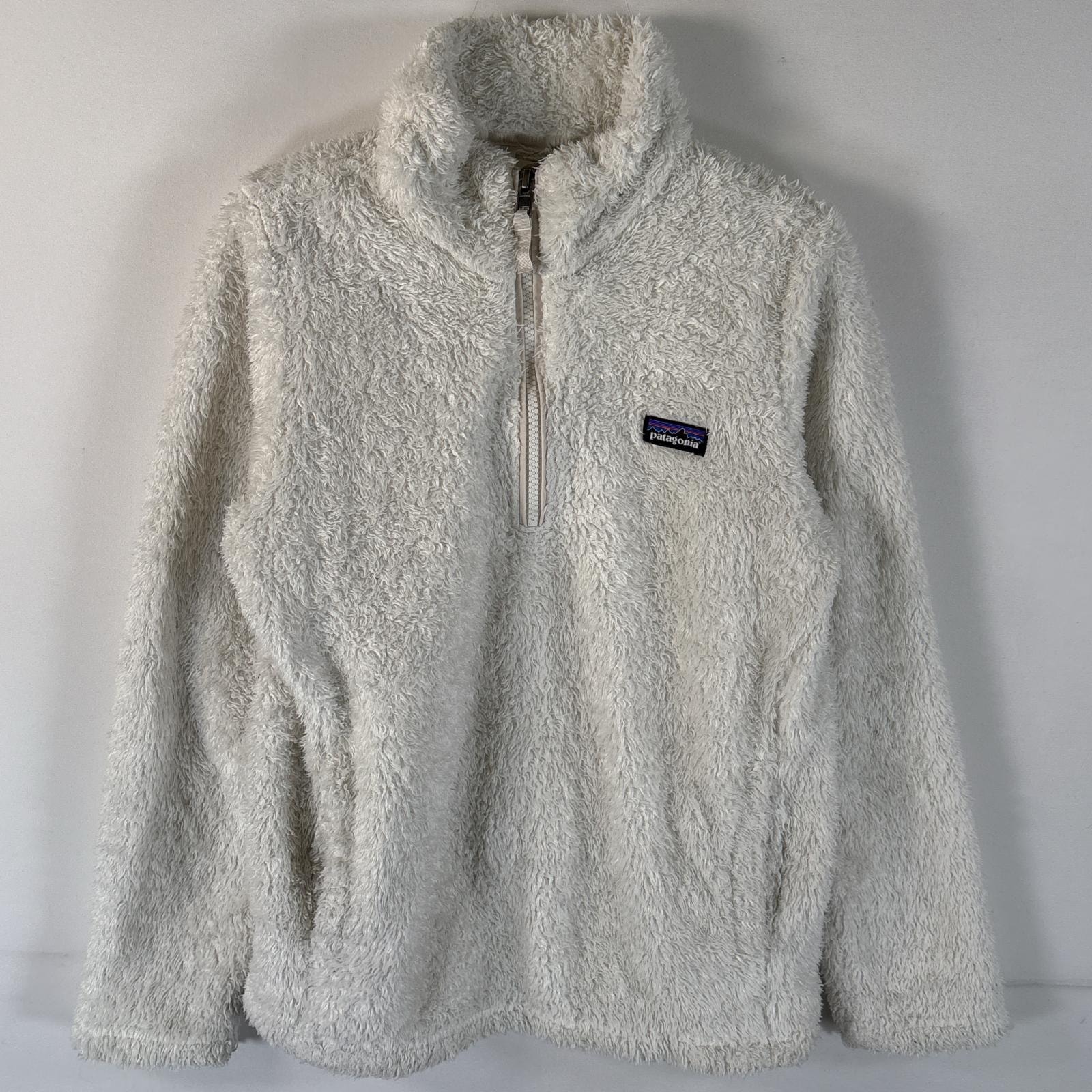 古着 パタゴニア patagonia ハーフジップフリースジャケット ロスガトス ガールズ ワンポイントロゴ 2019年 L  ホワイト キッズ