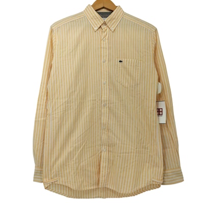 ワンポイント ストライプ ボタンダウン シャツ【1142080079503】