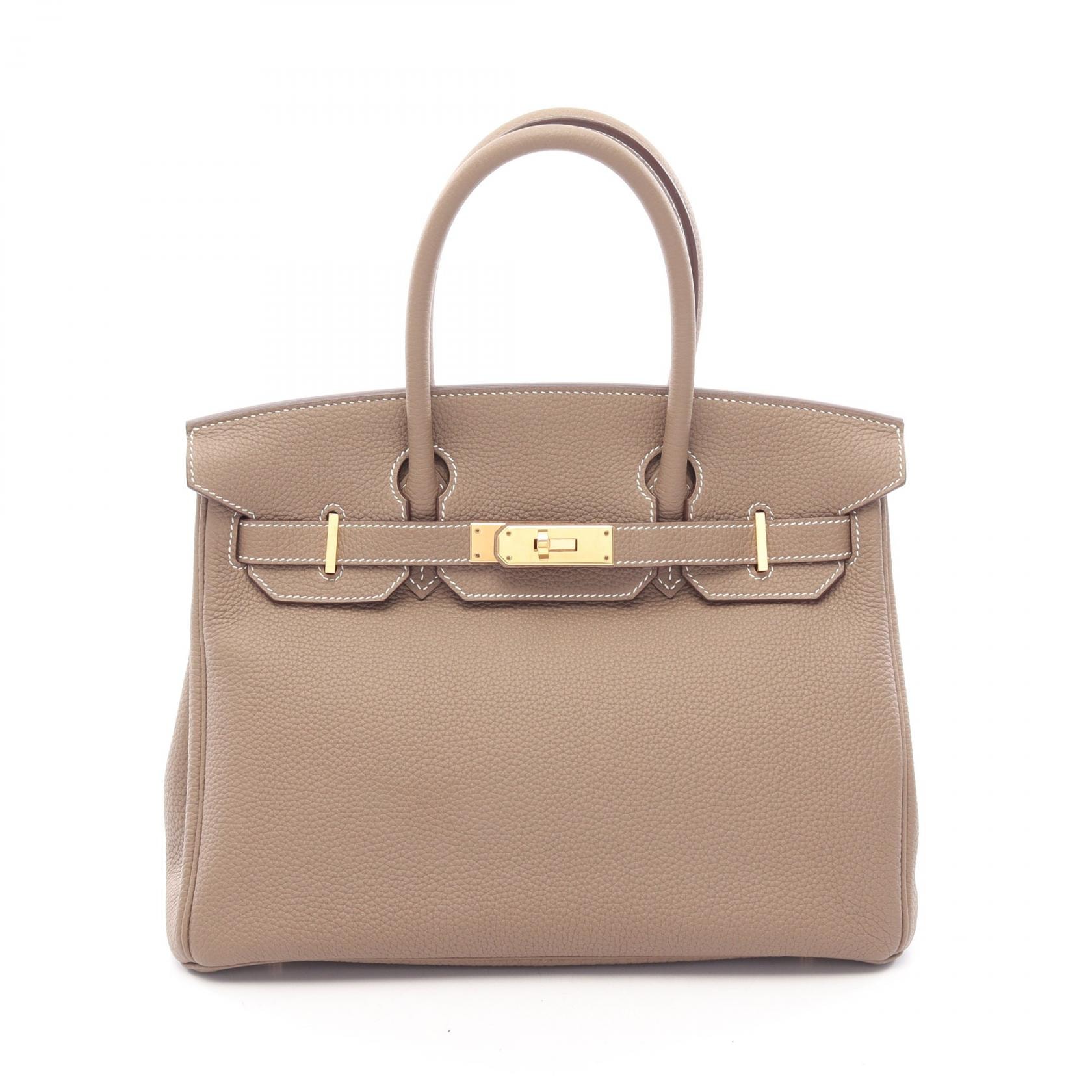 エルメス HERMES バーキン30 ハンドバッグ バッグ レザー トゴ トゴ エトゥープ D刻印(2019年製造) レディース グレー系 【中古】