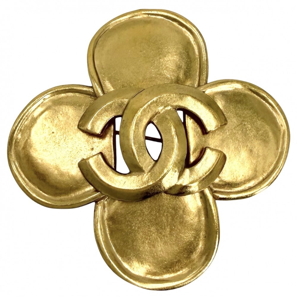 CHANEL シャネル ブローチ クローバー ココマーク アクセサリー ヴィンテージ GP    96P ゴールド レディース 約28.5g 1996年【中古品】