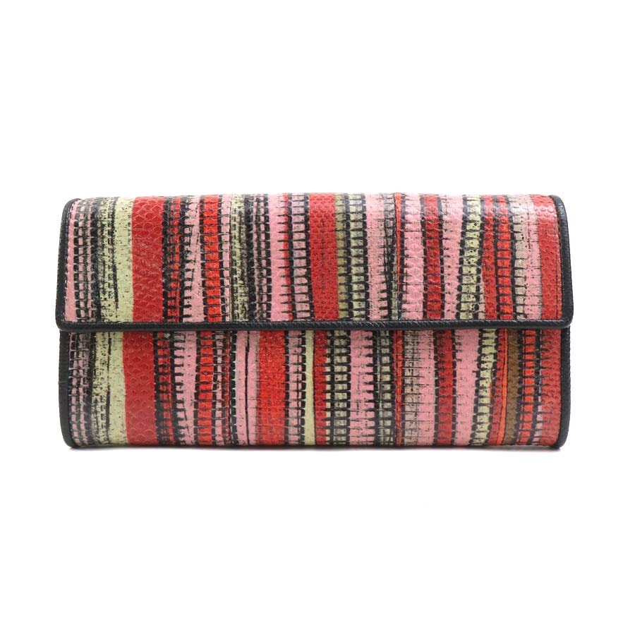 ボッテガヴェネタ BOTTEGAVENETA 長財布 パイソン マルチカラー ユニセックス【中古】 h31221a