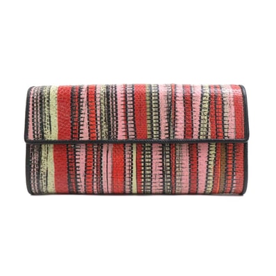 ボッテガヴェネタ BOTTEGAVENETA 長財布 パイソン マルチカラー ユニセックス【中古】 h31221a