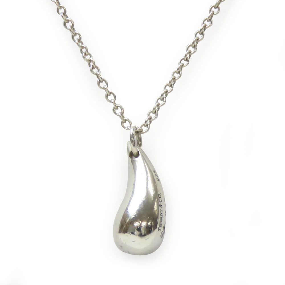 【中古】 ティファニー ネックレス ティアドロップ シルバー925 約2.6g シルバー シルバー エルサペレッティ アクセサリー シンプル レディース 女性 TIFFANY&Co.