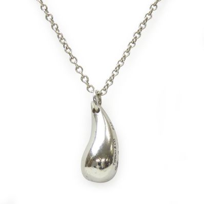 【中古】 ティファニー ネックレス ティアドロップ シルバー925 約2.6g シルバー シルバー エルサペレッティ アクセサリー シンプル レディース 女性 TIFFANY&Co.