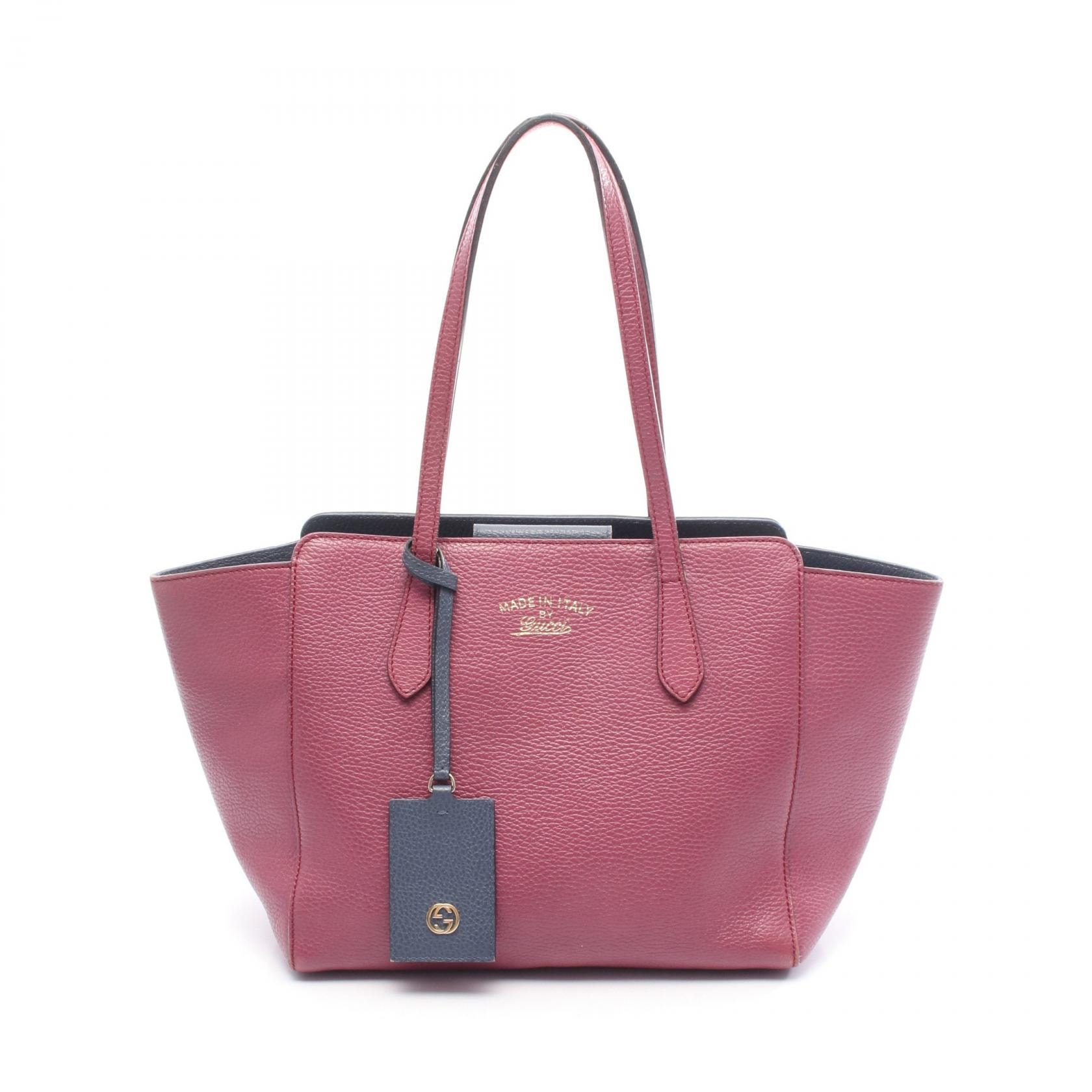グッチ GUCCI スウィング トートバッグ バッグ レザー レディース ピンク系 / ブルー系 354408 【中古】