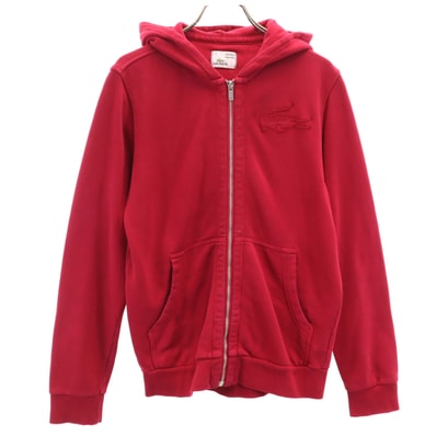 LACOSTE ラコステ 長袖 ジップパーカー 2 レッド系