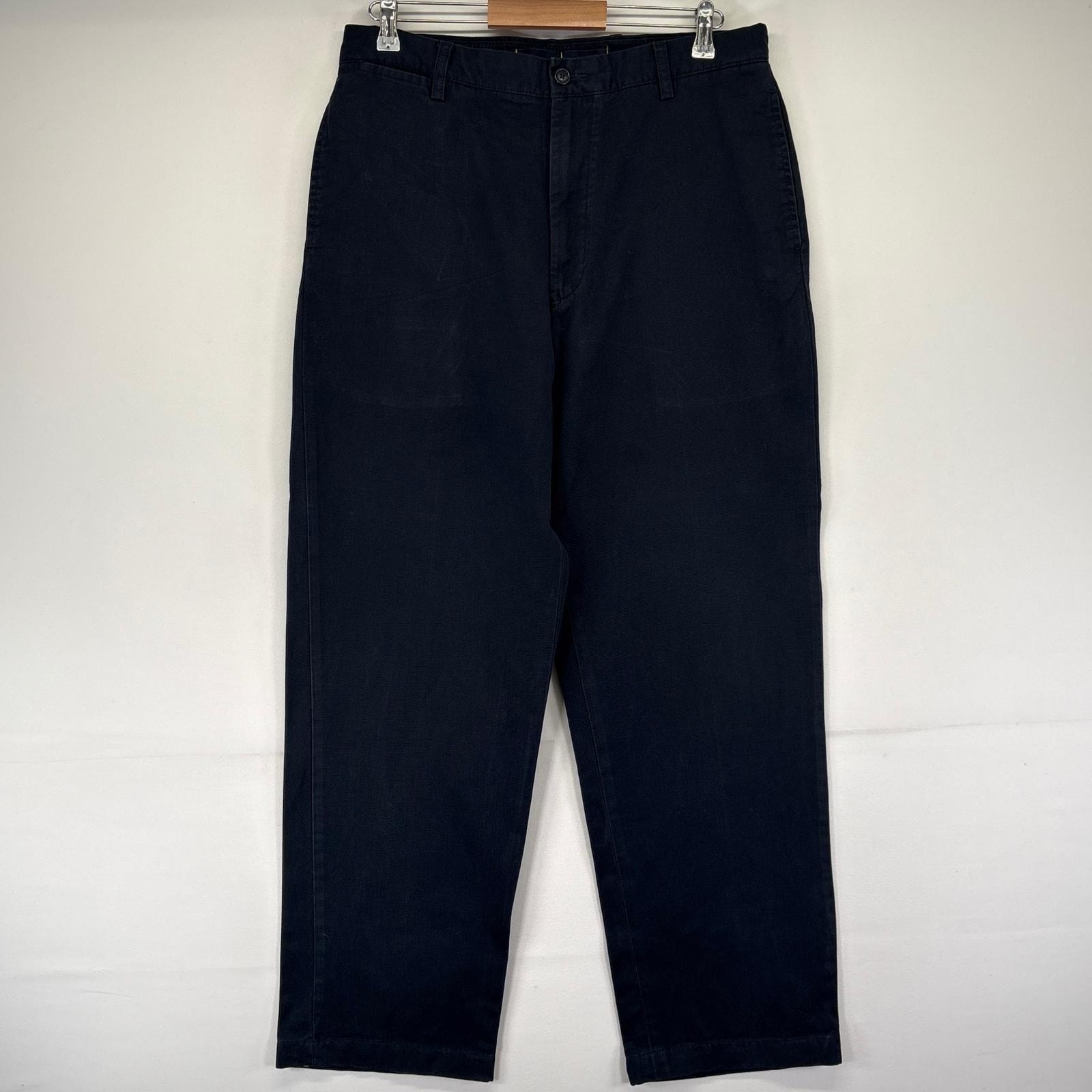 古着 ノーティカ NAUTICA パンツ ワンポイントロゴ チノパン w34×L32  ネイビー系 メンズ