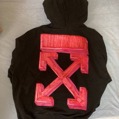 OFF-WHITE Diag Stencil Hoodie "Black"