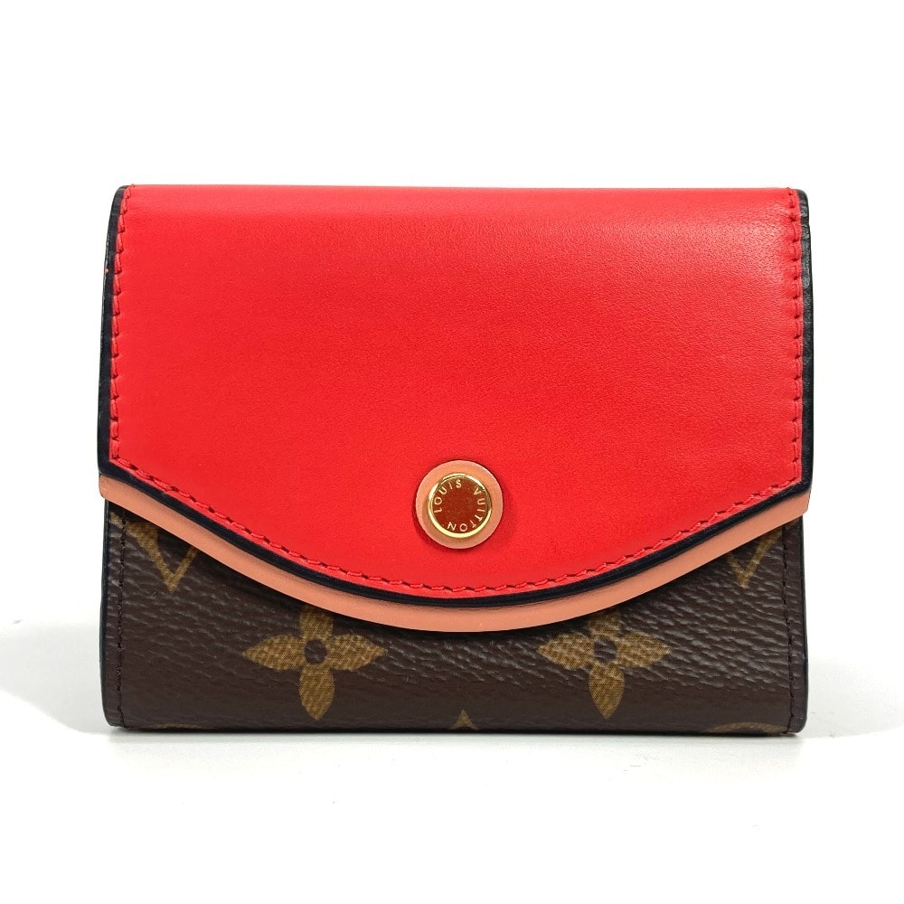 ルイヴィトン LOUIS VUITTON ポルトフォイユ チュイルリー コンパクト M63904 モノグラム コンパクトウォレット 財布 3つ折り財布 モノグラムキャンバス レッド 美品