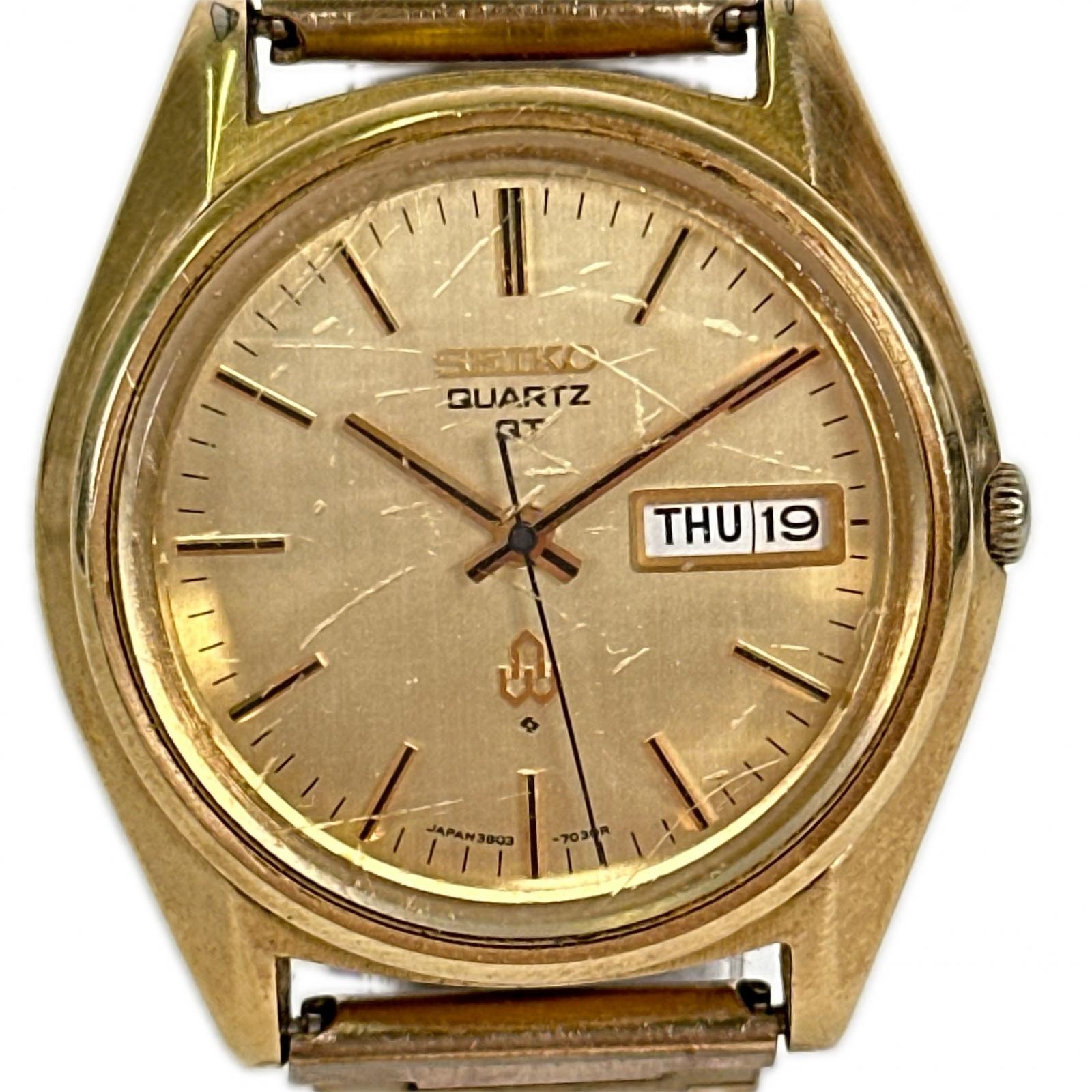 SEIKO QT ヴィンテージ キャップゴールド 3803-7031 | ZEGMALL.COM