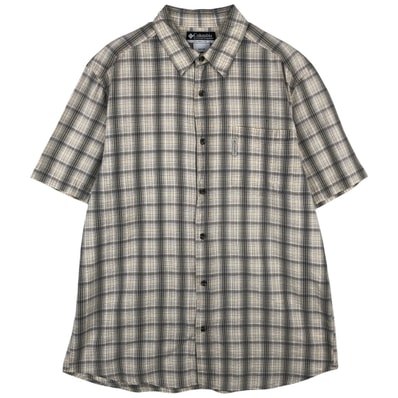 古着 00年代 コロンビア Columbia 半袖 コットン チェックシャツ メンズL相当/rab182163