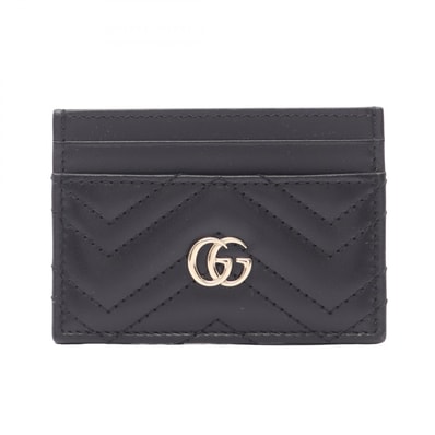 グッチ GUCCI GGマーモント カードケース アクセサリー レザー レディース ブラック系 443127AAET81000 【新品】