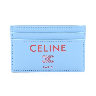 セリーヌ CELINE ミディアム カードホルダー カードケース アクセサリー レザー メンズ ブルー系 / レッド系 10N764K40GLK5 【新品】