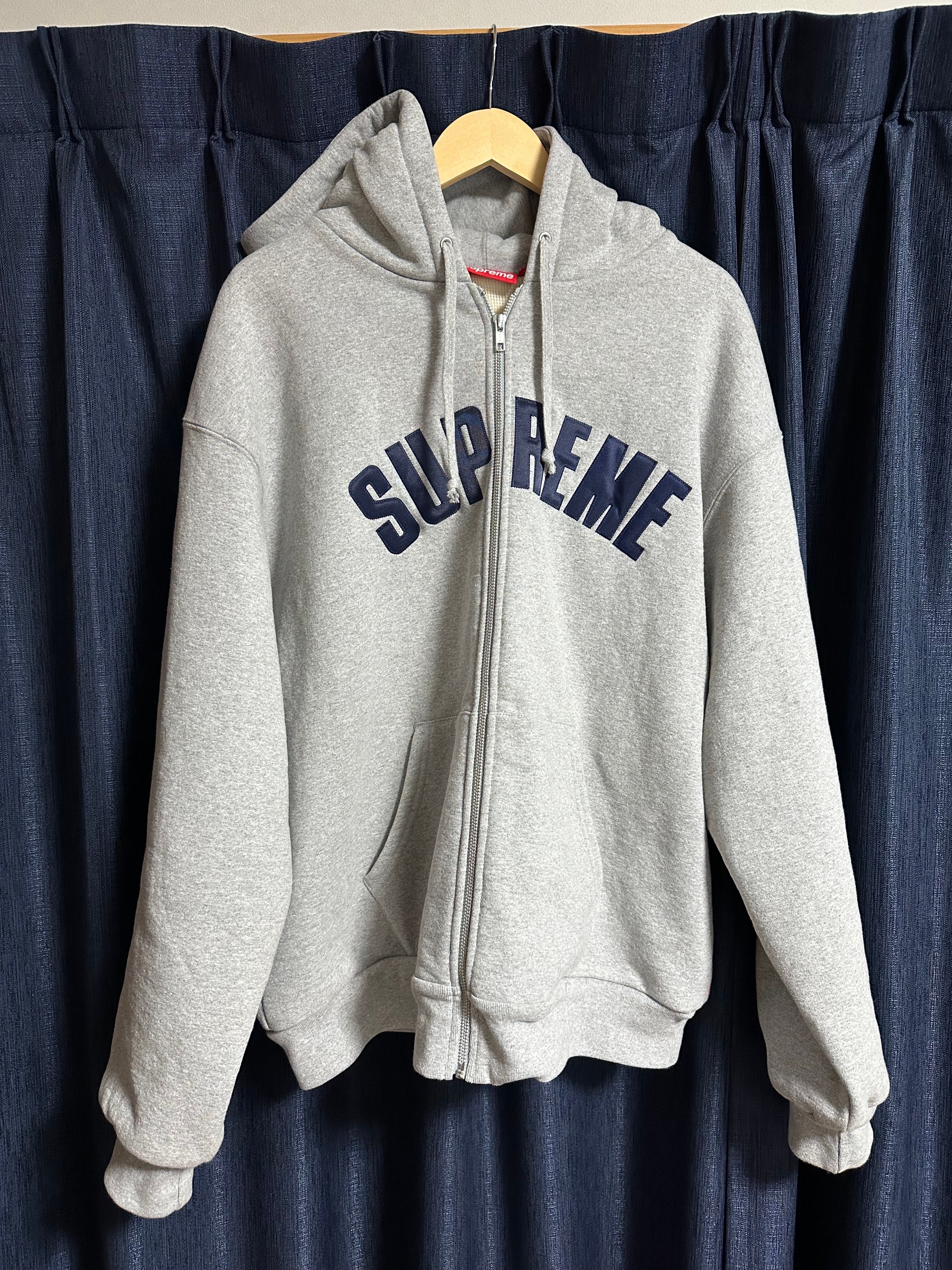 Supreme Arc Thermal Zip Up Hooded Sweatshirt "Heather Grey"