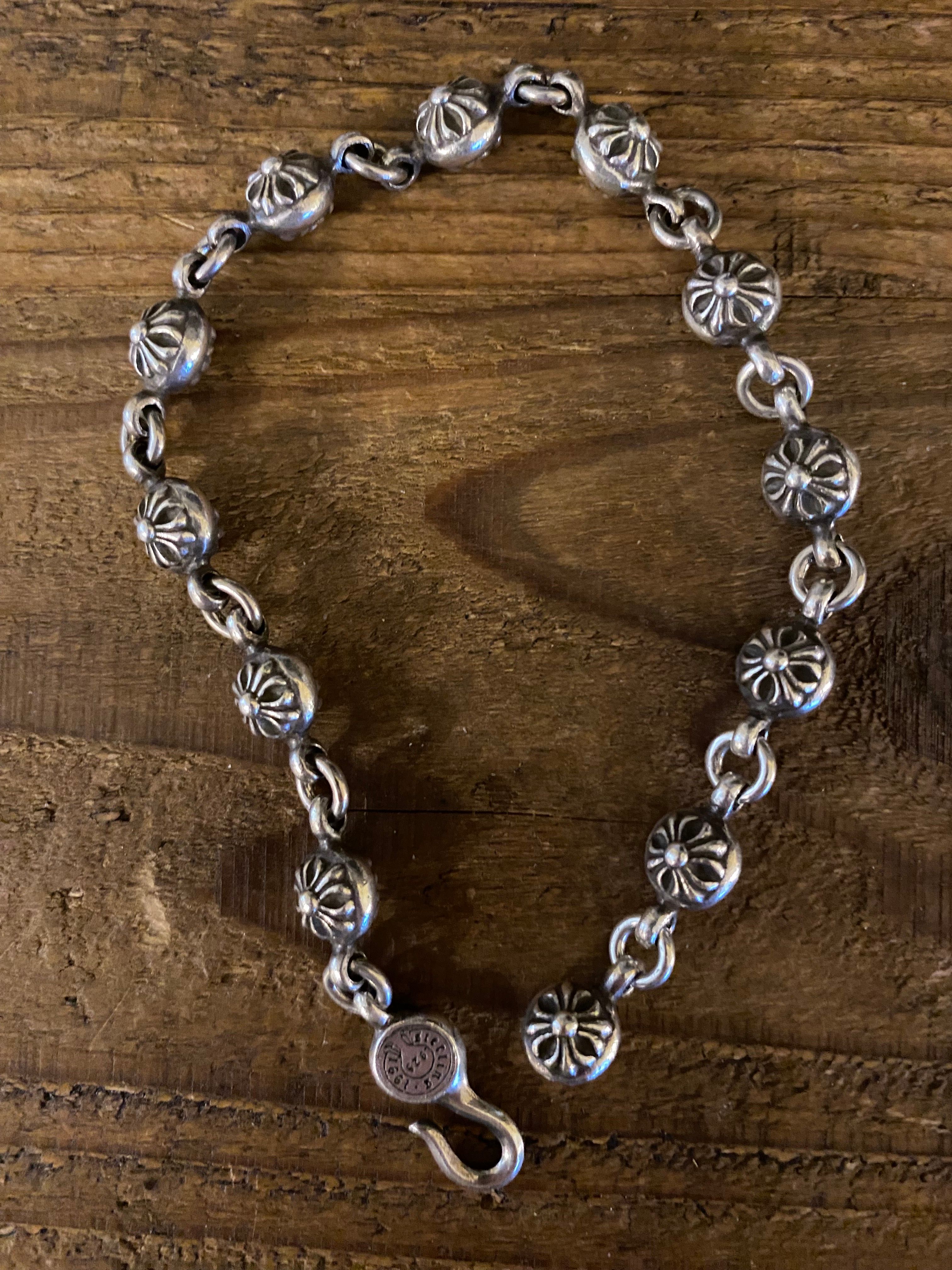 Chrome Hearts # 1 Cross Ball Bracelet "Silver"